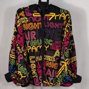 Live 4 Truth Colorful Graffiti Print Oversized Maximalist Button-Up Shirt